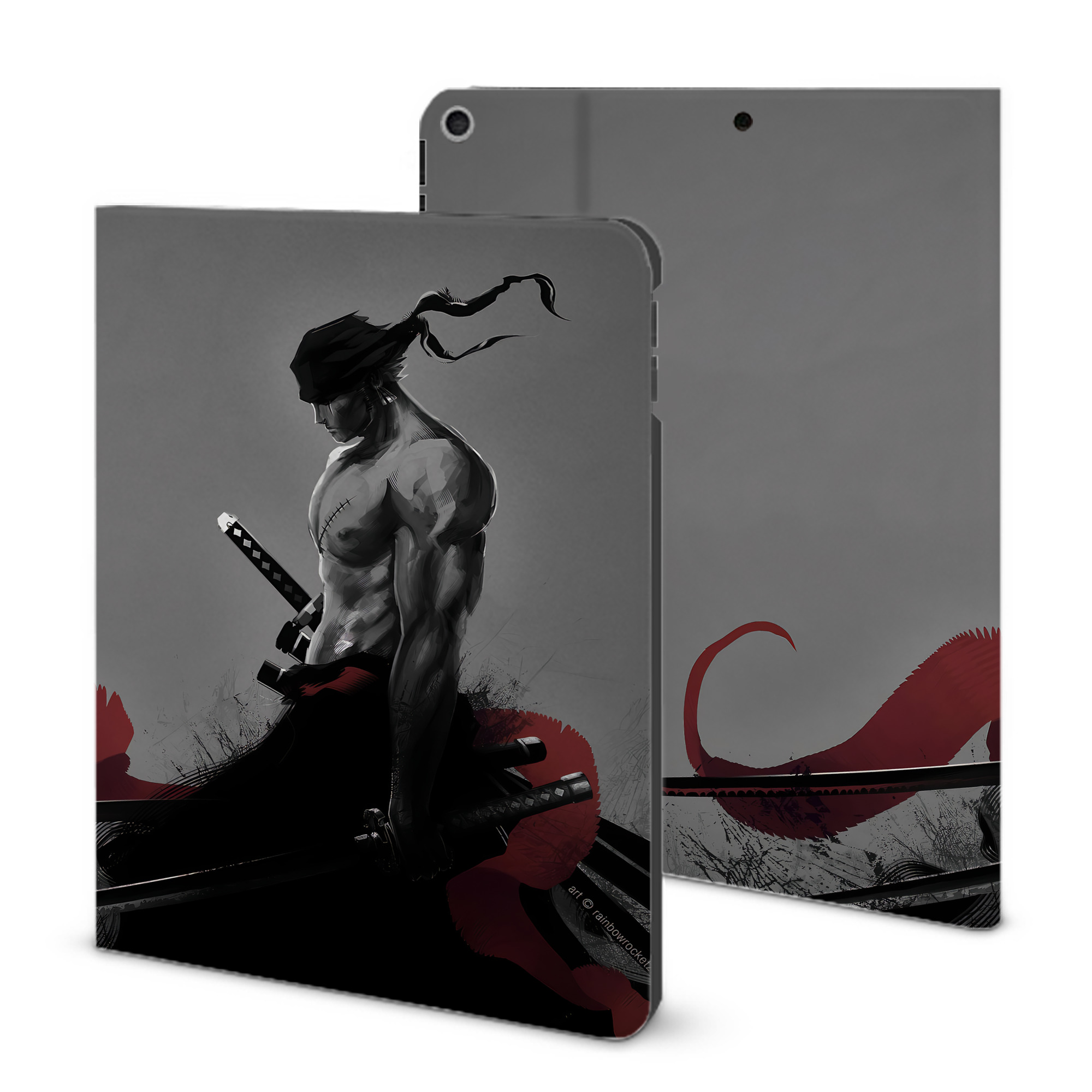 ワンピース ONE PIECE IPad ケース ブック型 PUレザー TPU 耐衝撃 軽量 薄型 ペン収納なし 全面保護 IPad 各モデル対応